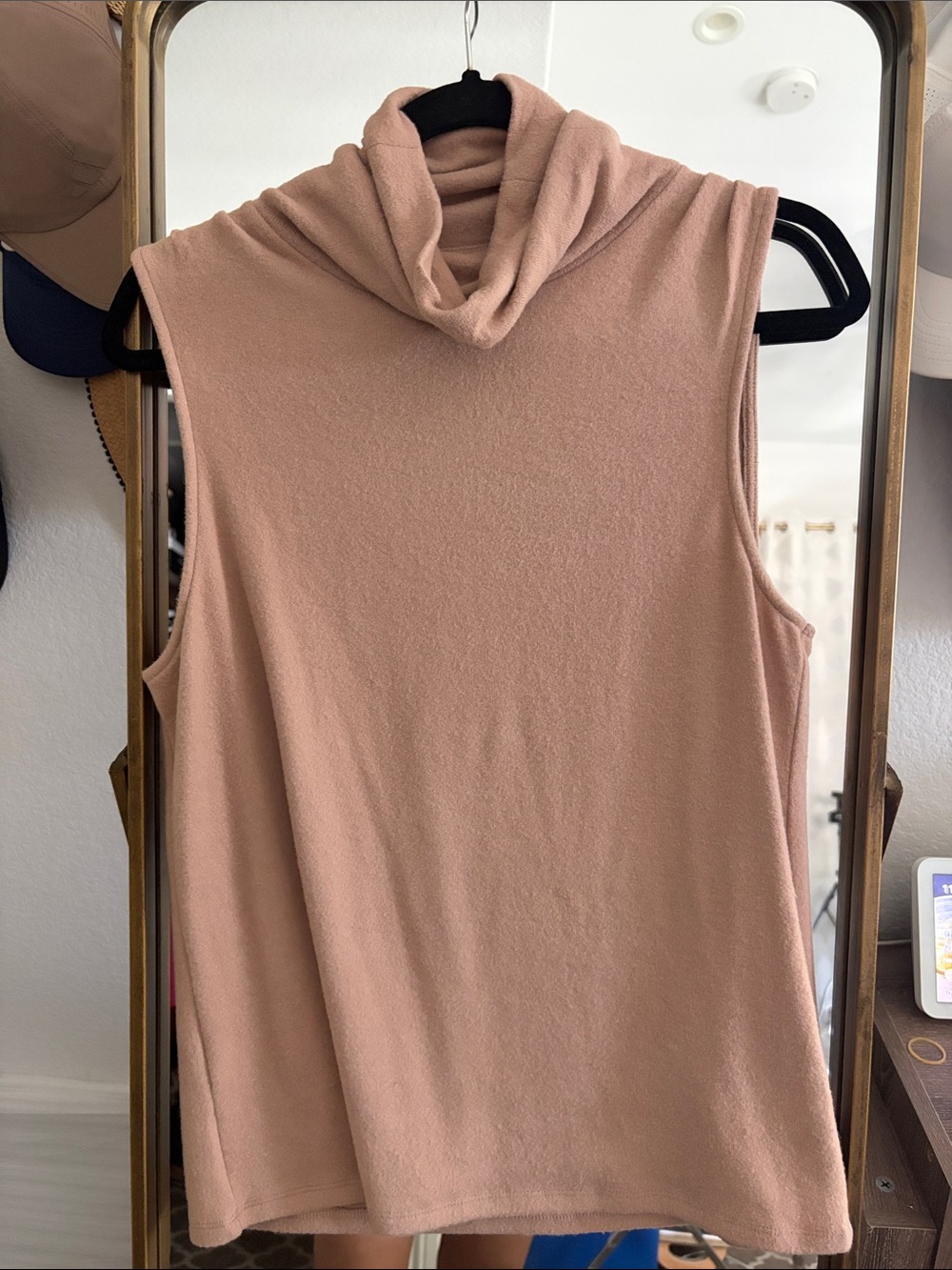 Express Sleeveless Cowl Neck Sweater Top - Blush